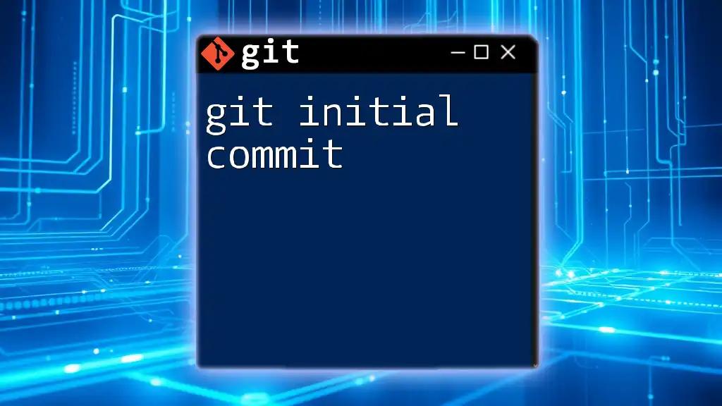 Mastering Git Initial Commit in Minutes