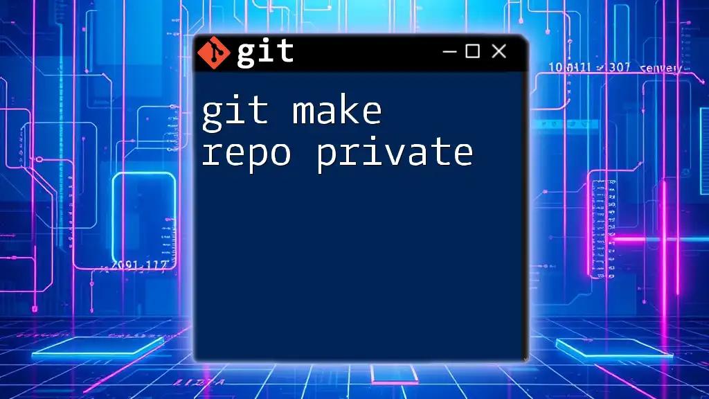 Git Make Repo Private: A Simple Step-By-Step Guide