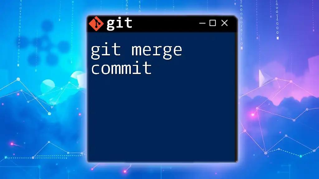 Git Merge Specific Commit: A Simple Guide