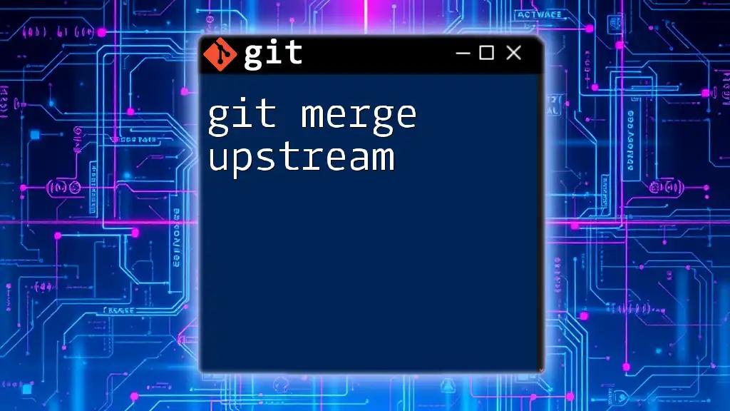 Mastering Git Merge Upstream: A Quick Guide