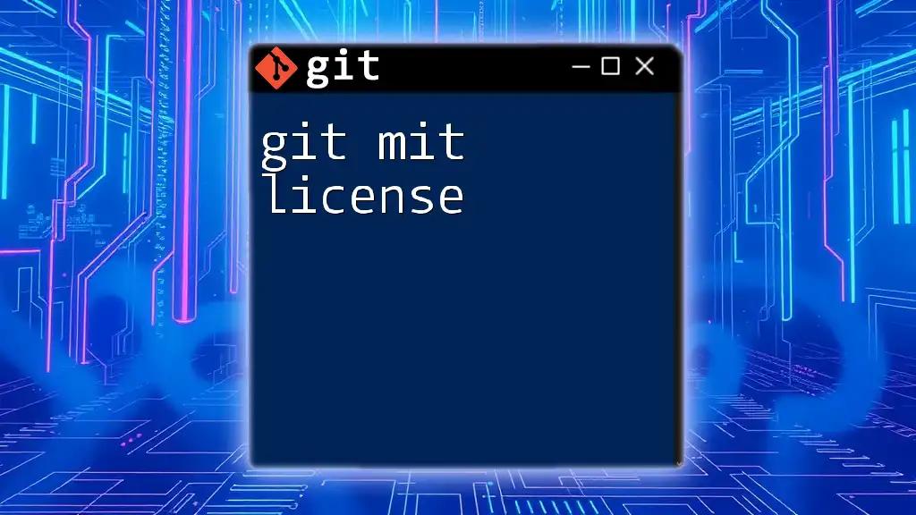 Mastering the Git MIT License in Minutes