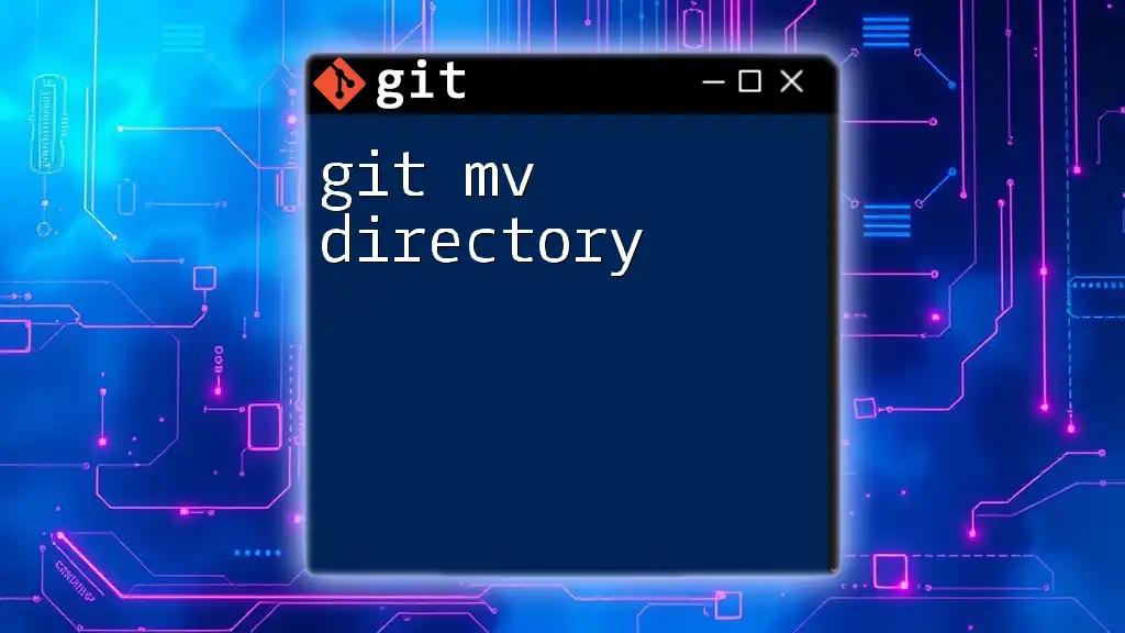 Mastering git mv Directory: A Quick Guide to Moving Files