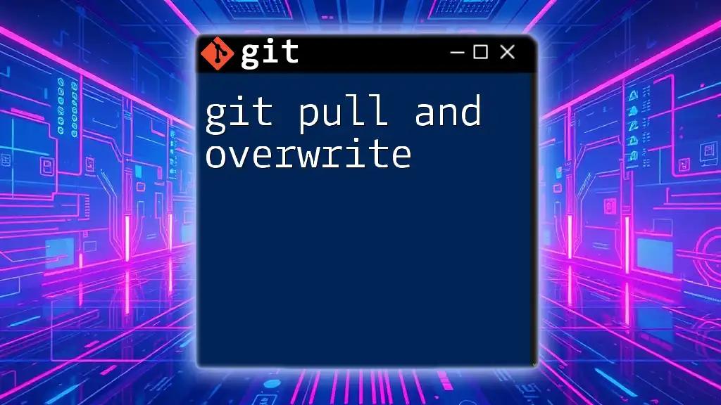 Git Pull and Overwrite: Mastering the Command Effortlessly