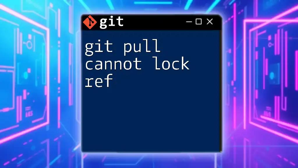 Understanding Git Pull Cannot Lock Ref: Quick Solutions