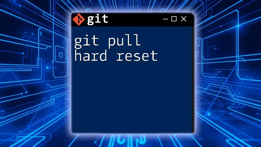 Mastering Git Pull Hard Reset: A Quick Guide