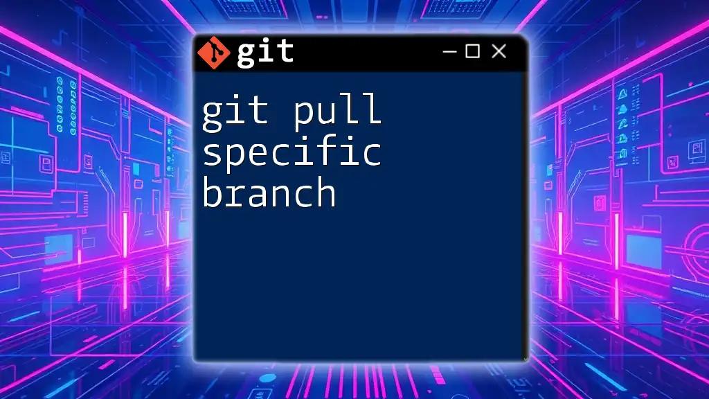 Git Pull Specific Branch: A Quick Guide