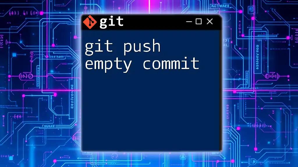 Mastering Git Push Empty Commit with Ease