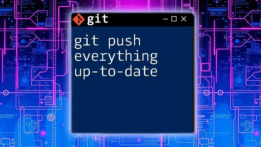 Git Push Everything Up-To-Date: A Quick Guide