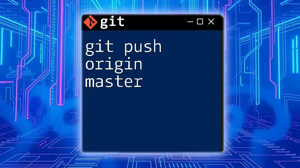 Mastering Git Push Origin Master: A Quick Guide