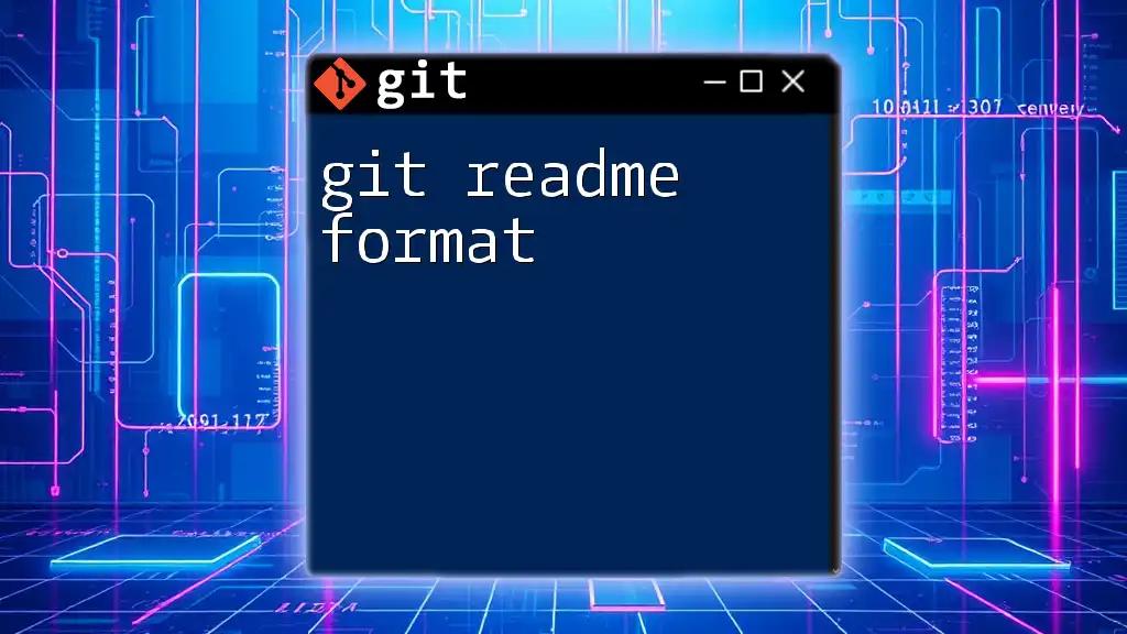 Mastering Git README Format in Simple Steps