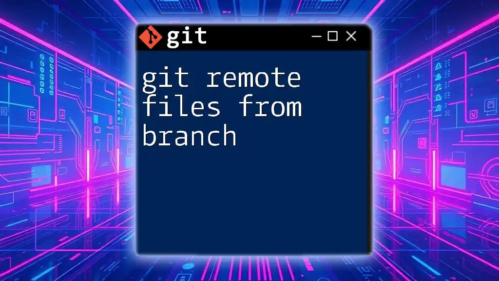 Git Remote Files From Branch: A Simple Guide