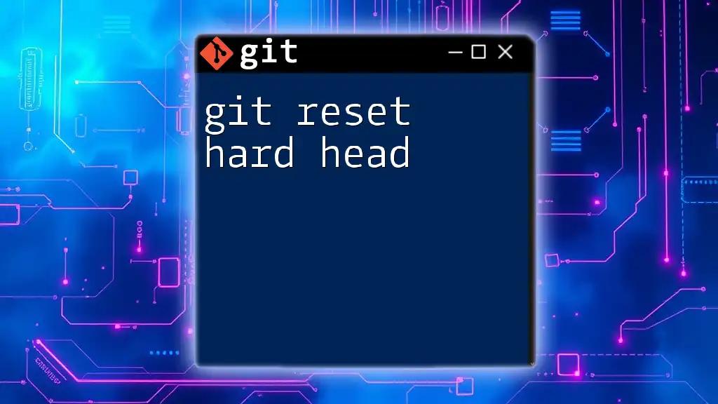 Git Reset Hard Head: A Quick Guide to Mastery