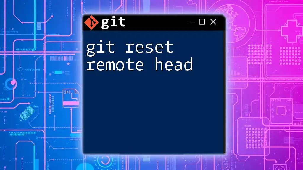 Mastering Git Reset Remote Head: A Quick Guide