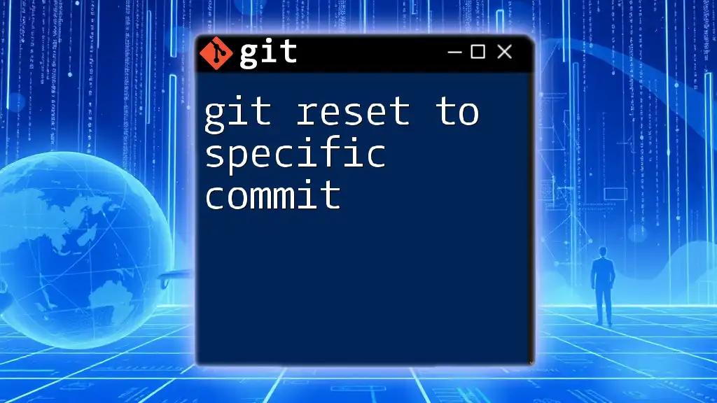 Mastering Git Reset to Specific Commit: A Quick Guide