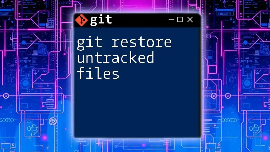 Git Restore Untracked Files: A Quick How-To Guide