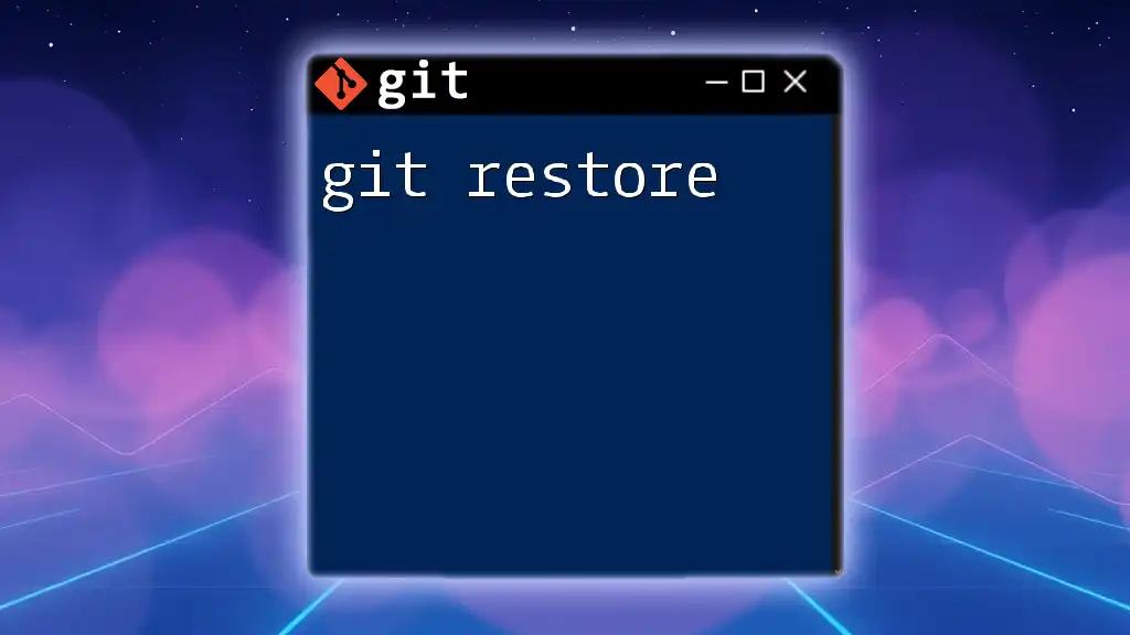 Mastering Git Restore: Quick Guide for Efficient Workflow