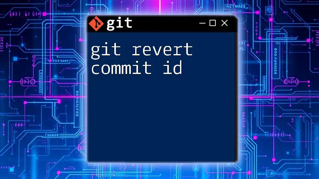 git Revert Commit ID: Your Quick Guide to Undoing Changes