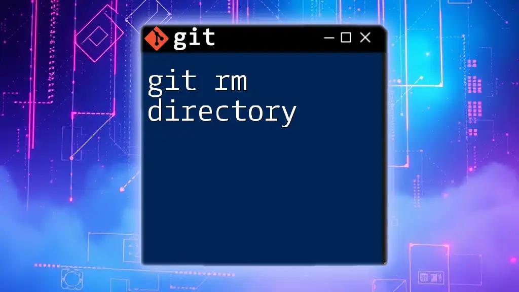 Mastering Git: How to Use git rm Directory Effectively