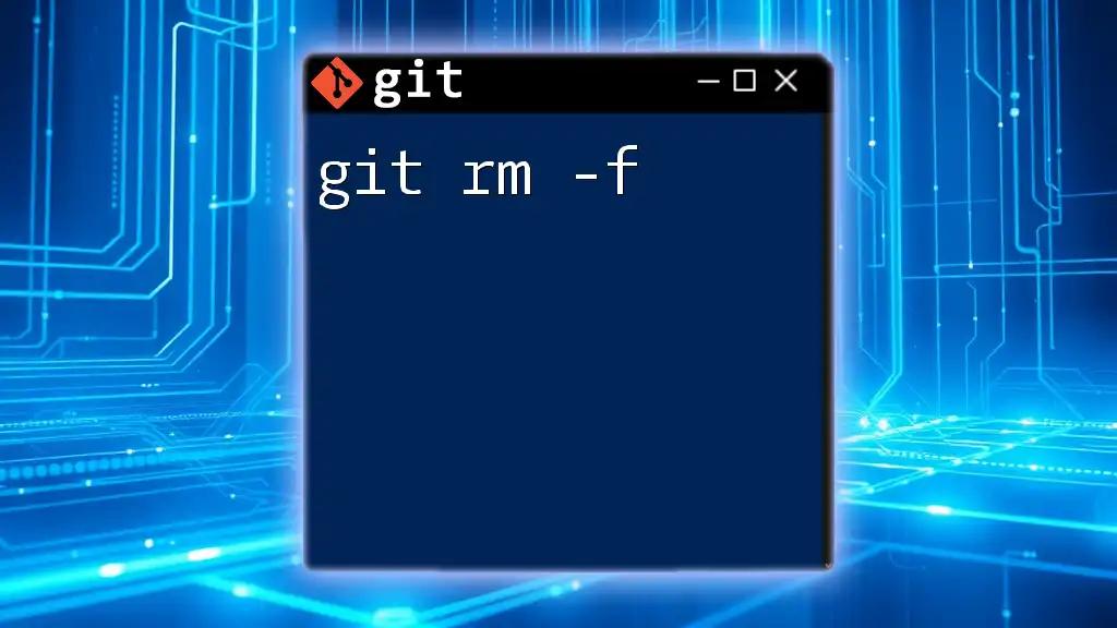 Mastering git rm -f: A Quick Guide to Force Removal