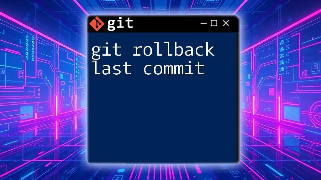 Git Rollback Last Commit: A Simple Guide to Reversing Changes