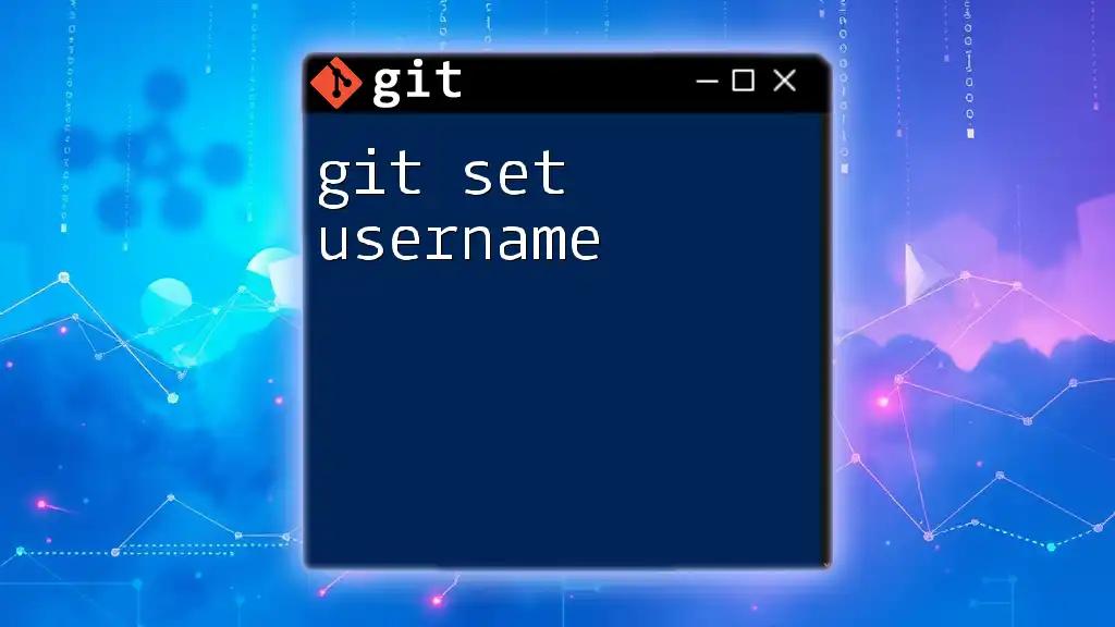 Mastering Git Set Username: A Quick Step-by-Step Guide