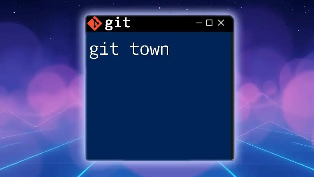 Explore Git Town: Master Commands with Ease