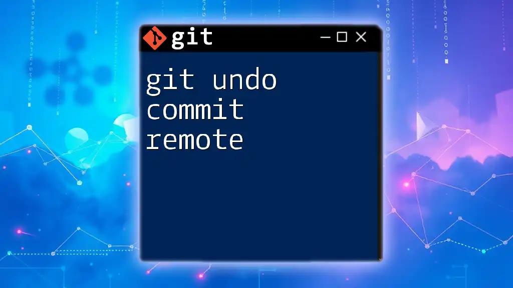 Mastering Git: Undo Commit Remote Like a Pro