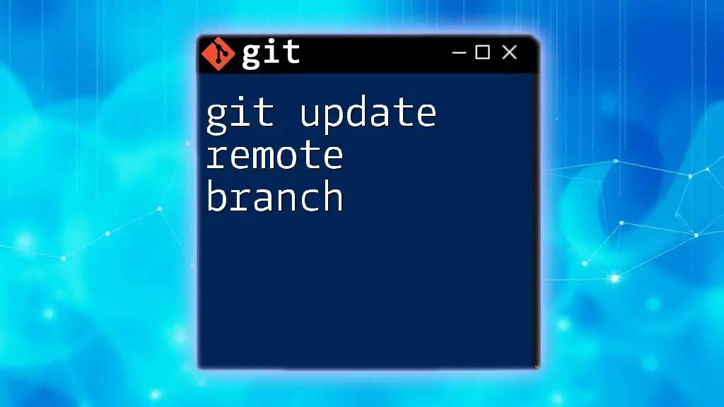 git Update Remote Branch Made Simple and Quick