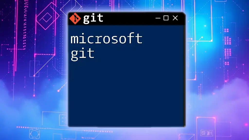 Mastering Microsoft Git: Quick Commands Unveiled