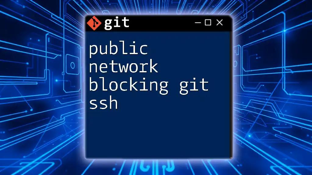 Public Network Blocking Git SSH: A Quick Fix Guide