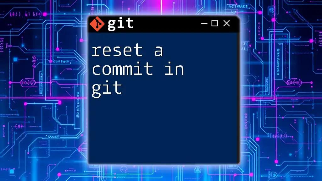 Reset a Commit in Git: A Quick Guide