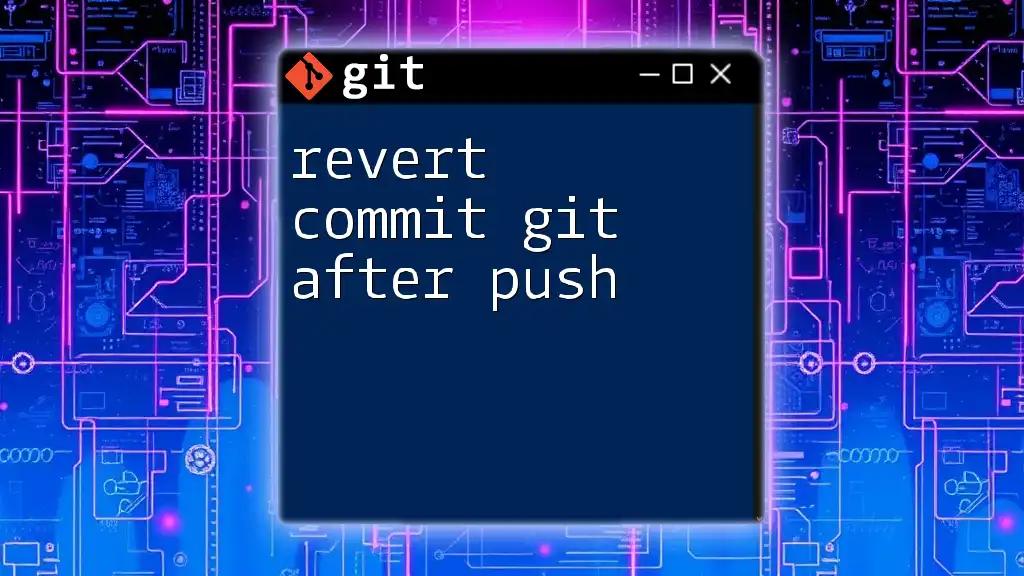 Revert Commit Git After Push: A Simple Guide