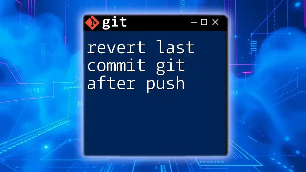 Revert Last Commit Git After Push: A Simple Guide