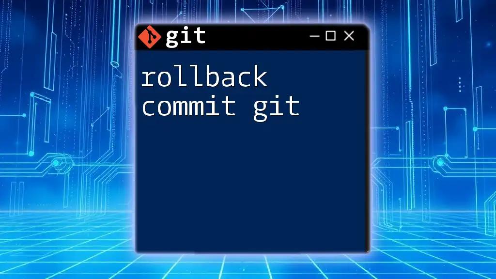 Rollback Commit Git Made Easy