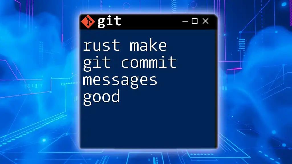 Rust: Make Git Commit Messages Good with Style