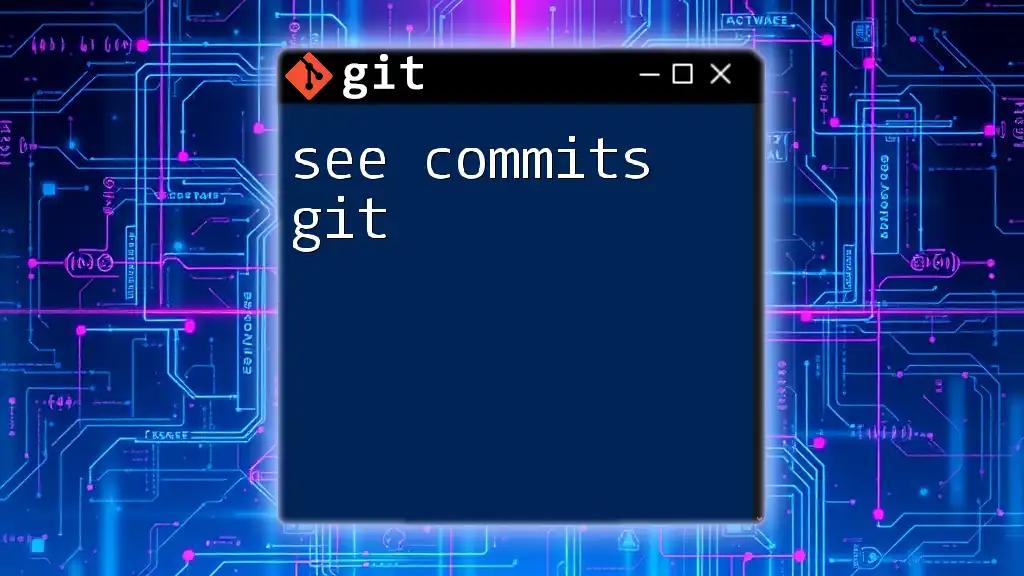 See Commits in Git: A Quick Guide to Understanding History