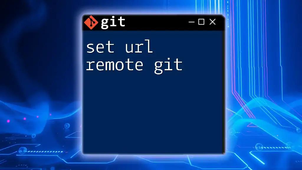 Set URL Remote Git: A Quick Guide to Configuration