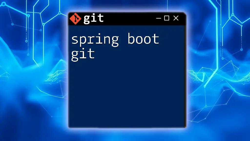 Mastering Spring Boot Git Commands Made Easy