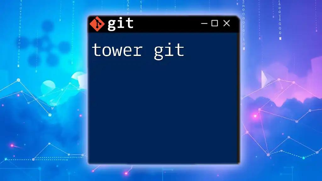 Mastering Tower Git: Quick Commands for Every User