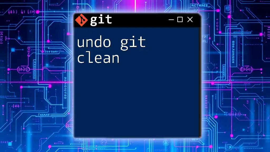 Undo Git Clean: Quick Fixes for Your Workspace