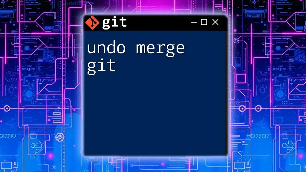 Undo Merge Git: Quick Guide to Revert Your Changes