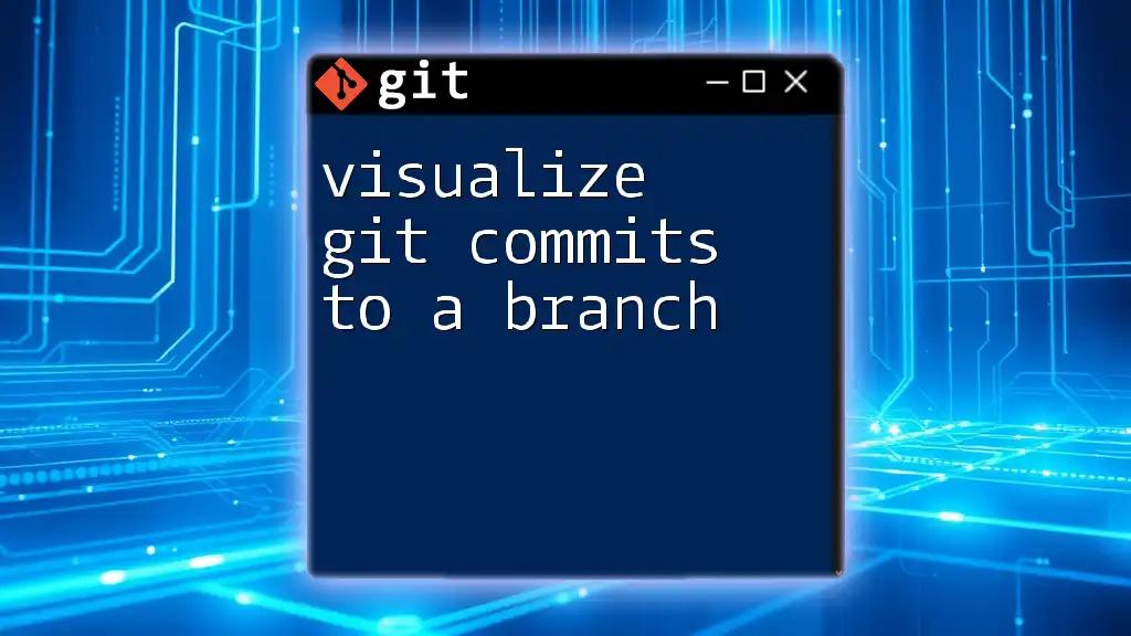 Visualize Git Commits to a Branch: A Quick Guide