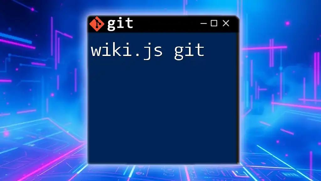 Master wiki.js Git Commands in Minutes