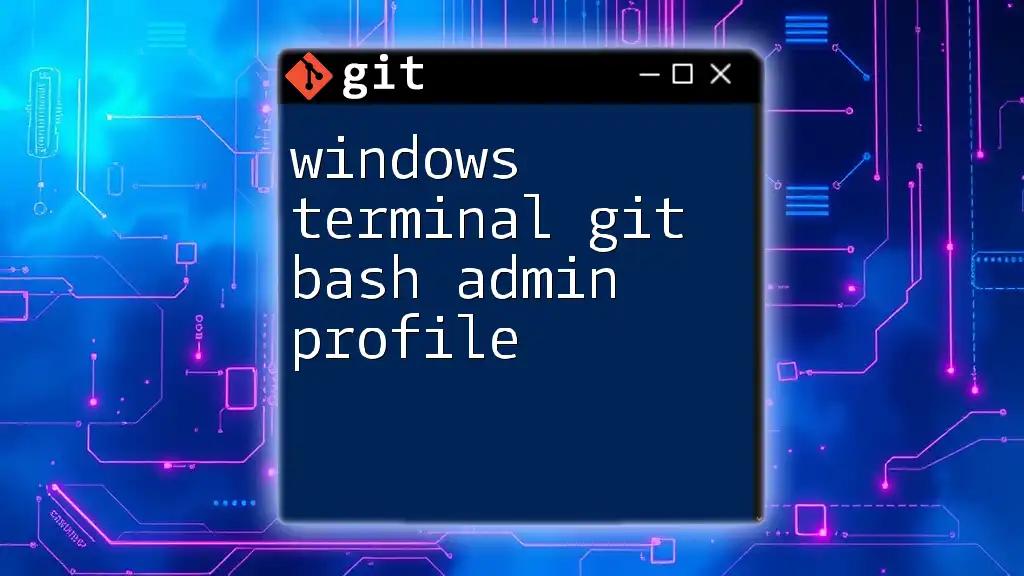 Mastering Windows Terminal Git Bash Admin Profile Basics