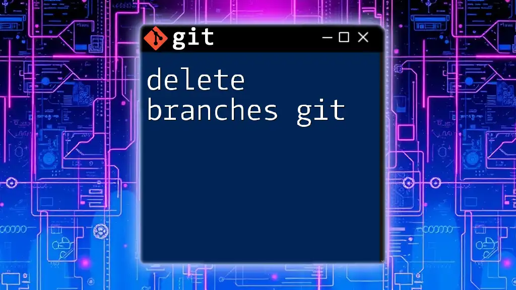 Delete Branches Git: A Quick Guide to Clean Up Your Repo