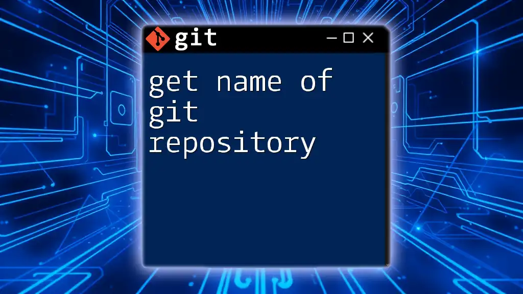 Get Name of Git Repository: A Quick Guide