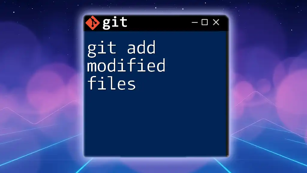 Mastering Git: How to Add Modified Files Efficiently