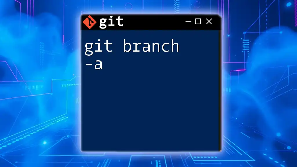 Mastering Git Branch -A: Your Guide to All Branches