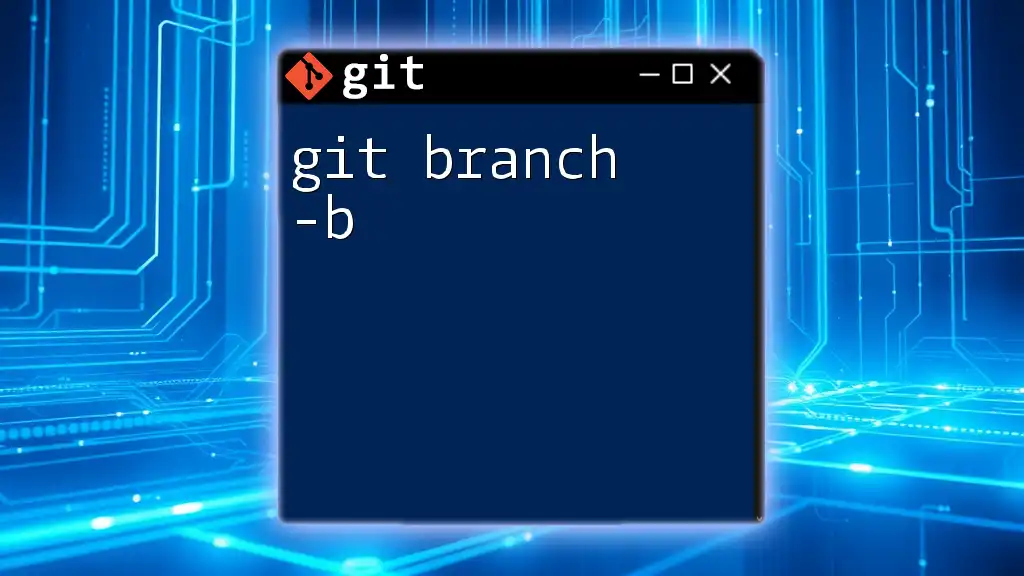 Mastering Git Branch -b: Your Quick Start Guide