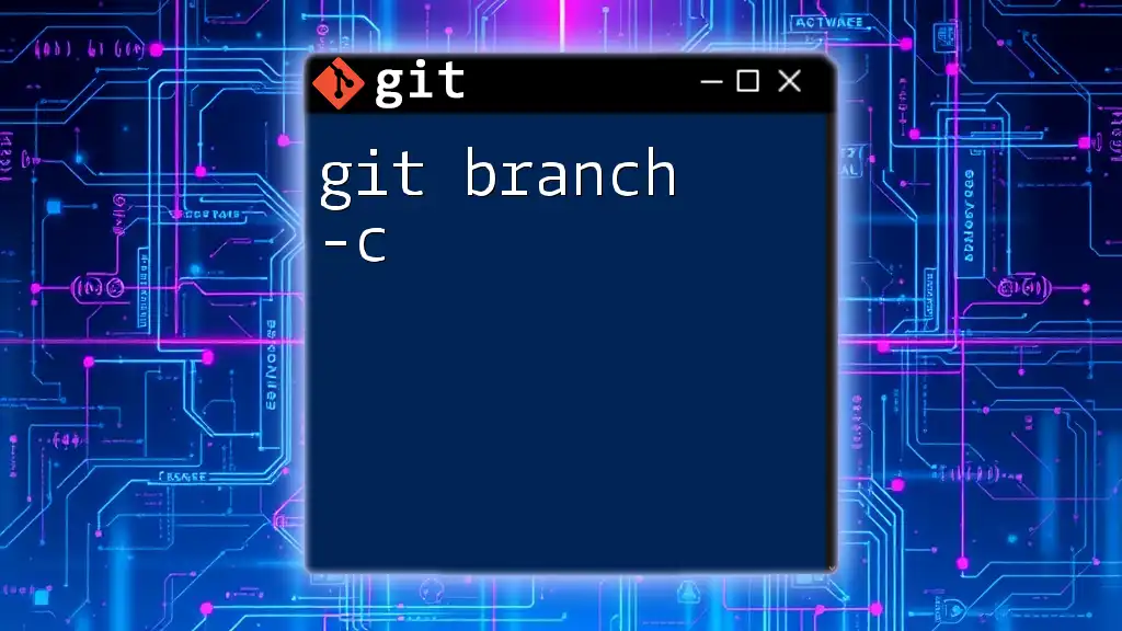 Mastering Git Branch -c: Create Branches with Ease